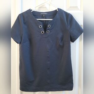 Banana Republic Dark Blue Short Sleeve Blouse